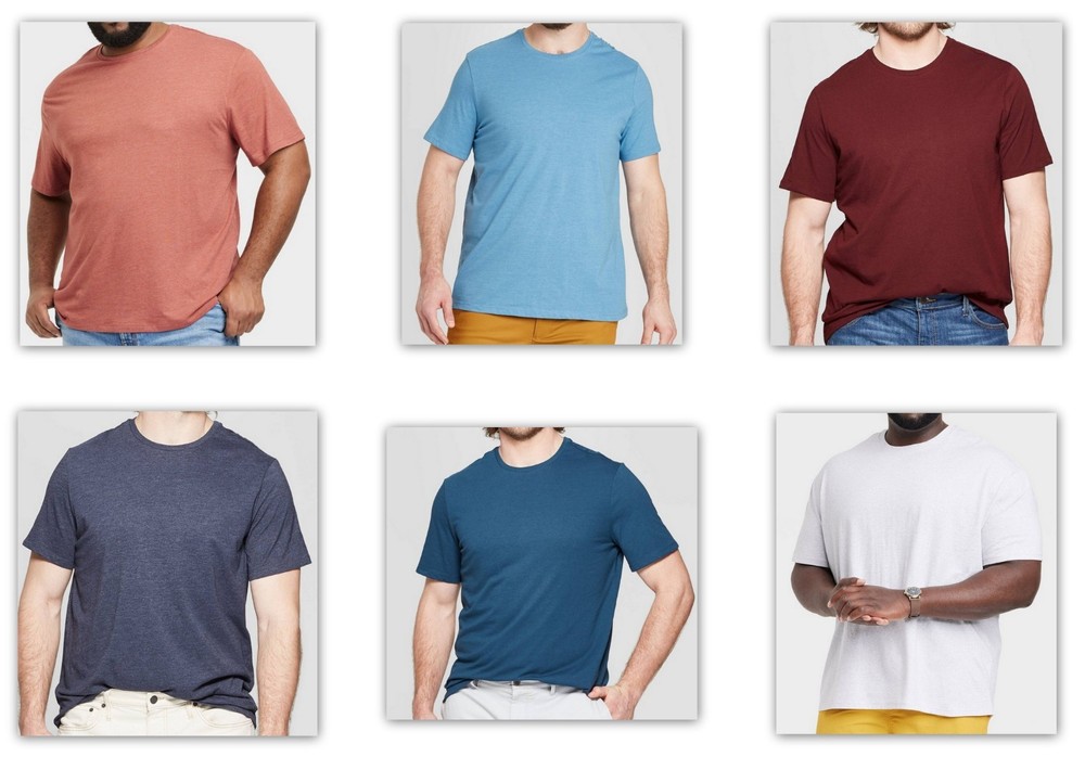 Short Sleeve Crewneck T-Shirts Big & Tall Goodfellow & Co choice of Size/Color