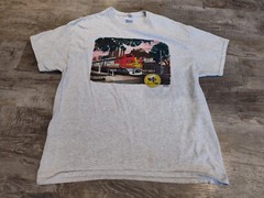 Vintage Sante Fe Super Chief Graphic Tee Shirt Grey Size XL Daylight Sales