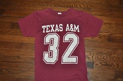 t-shirt medium texas a&m university aggies football #32 19 inches pit to pit