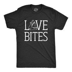 Mens Love Bites Funny Shark Dating Relationship Valentine’s Day T shirt