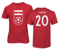 Iran Soccer #20 Sardar Azmoun World Football Fans Adult and Youth T-Shirt