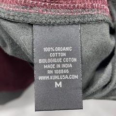Kuhl Wildfibre Mens Medium Shirt Organic Cotton Burgundy Thermal Pullover Layer