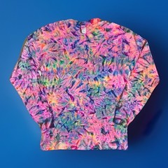 *New* 2XL – Sm Handmade Tie Dye, Fiesta Pink Cruncht Crinkle, Crew or V-Neck