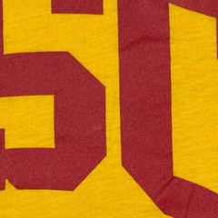 Vintage 80s USC Trojans Shirt Medium 19×27 Yellow Arc Spellout