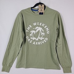 NWT Chubbies The Relaxer ‘The Weekend Has Arrived’ Long Sleeve Olive Green Sz S