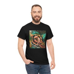 Cotton T-Shirt “Moth” painting