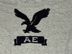 American Eagle t shirt mens Small gray athletic fit soft casual Eagle Logo