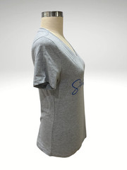 Yep Still Single Happy AF Shirt Women’s Bella Canvas 6405 Gray V-Neck Tee