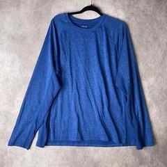 BCG Mens Shirt Top Size 2XL Blue Athletic Long Sleeves Crew Neck Pullover