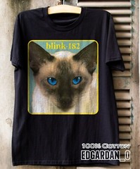Blink 182 Tee Cheshire Cat Album Cover Black T-Shirt All Size S-5XL