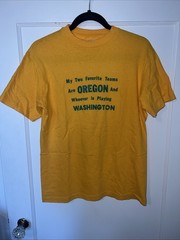 Vintage University of Oregon T Shirt College Single Stitch Versus Washington
