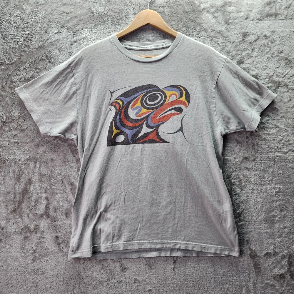 Native Northwest Canada Pacific Northwest Indigenous Art Eagle Graphic T Shirt L