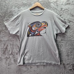Native Northwest Canada Pacific Northwest Indigenous Art Eagle Graphic T Shirt L