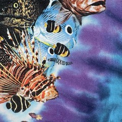Vintage Liquid Blue Shirt Mens XL Blue Dolphin Sea Life Tie Dye Graphic 2000