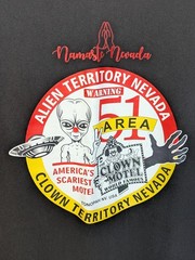 Clown Motel Area 51 Alien Territory Nevada Graphic T-Shirt Black Men’s Size XL