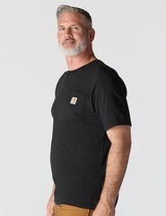 Men’s Heavyweight Pocket T-Shirt Loose Fit Workwear Cotton Short Sleeve Tee