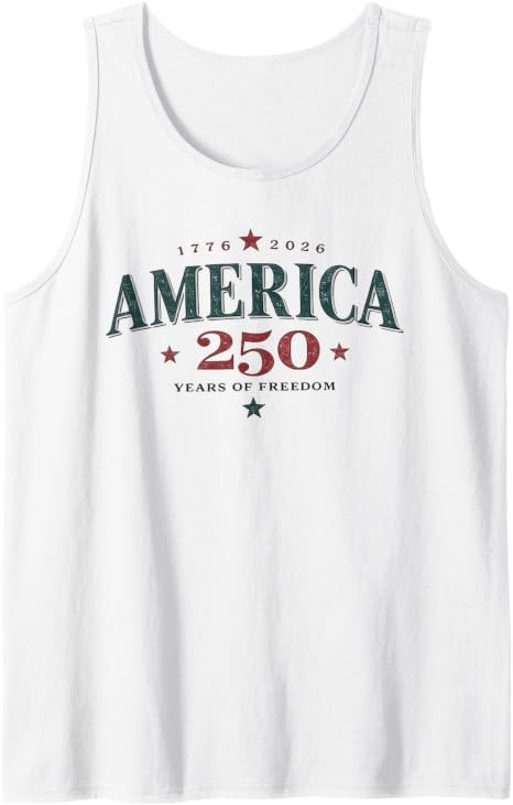 America USA 250th, 250 Years of Freedom Tank Top