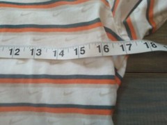 Nike Men’s T Shirt Size Small Orange Blue Striped Tee Sm