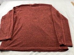 Eddie Bauer Henley Shirt Mens TL Maroon Travex 1/4 Snap