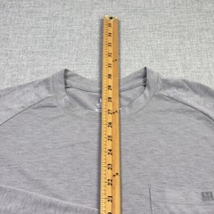 Huk Shirt Mens XL Gray Long Sleeve Crewneck Pocket Tagless Polyester Viscose
