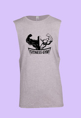 UNISEX MEN WOMENS TEE SLEEVELESS TSHIRT FITNESS GYM EXERCISE MUSCLES WORKOUT