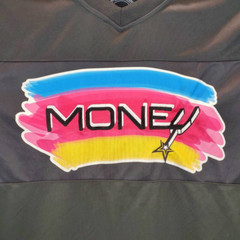 Money Mens 43 Maxi Milian Graphic T-Shirt Black V Neck Easy To West Tee XL