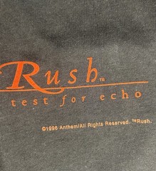 VTG 90s Rush Test For Echo Tour T-Shirt Men’s XL Rock Band Concert Tee
