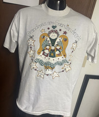 Vtg USA 90s Grandma Guardian Angels T Tee Shirt XL Granny-Core Fruit of The Loom