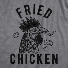 Mens Fried Chicken T Shirt Funny 420 Marijuana Graphic Novelty Tee