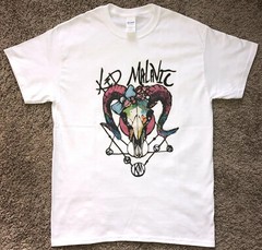 Kid Malavic Unisex Short Sleeve Colorful Goat Skull Graphic T-Shirt