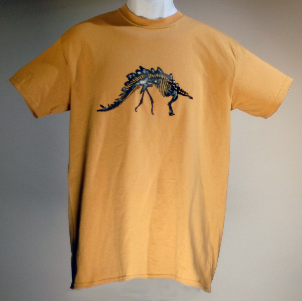 Stegosaurus Skeleton T-Shirt – Multiple Colors and Sizes