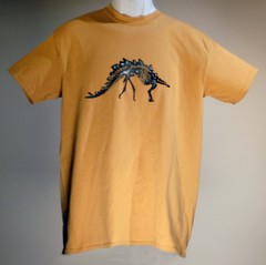 Stegosaurus Skeleton T-Shirt – Multiple Colors and Sizes