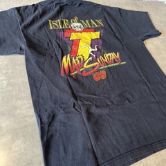 Isle Of Man TT T-Shirt 2006 Mad Sunday black Graphic Biker Tee Size Large