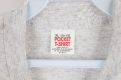 Vintage 90s Streetwear Mens XL Blank Short Sleeve Pocket T-Shirt Heather Gray
