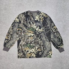 Men’s Vintage Mossy Oak Camo AOP Long Sleeve Shirt Size L Ranger USA Made 90s