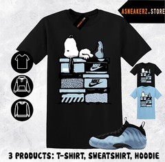 Shirt Match Foamposite One Psychic Blue Sneaker Matching Tee Sneakerhead S Dog