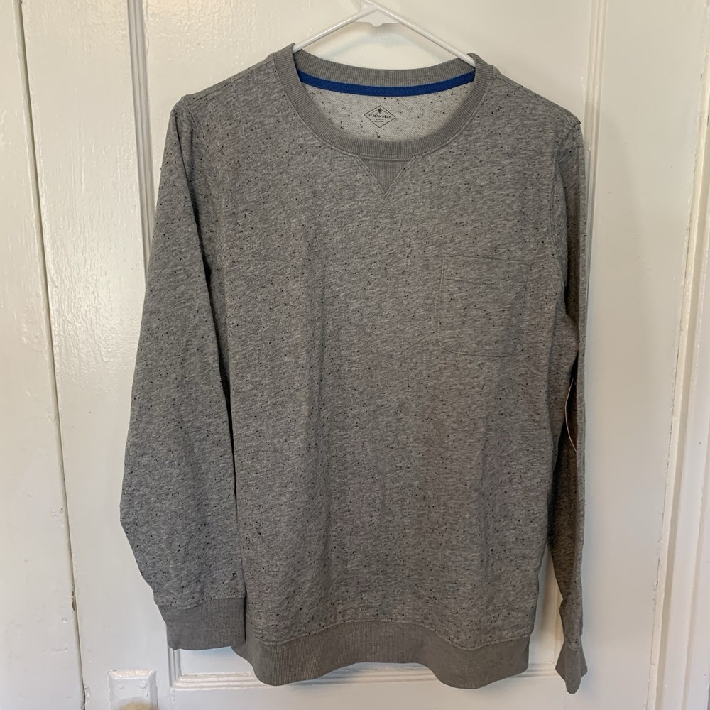 St. John’s Bay Gray Men’s Long Sleeve Crew Neck Business Casual Work Top M NEW