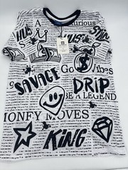 Victorious Legend Grunge Streetwear All Over Print T-Shirt LARGE White Mens