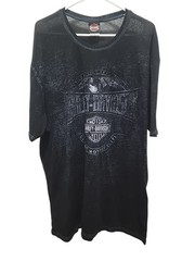 Harley Davidson Men’s 2XL Madison WI Lightweight Stretch Black T-Shirt
