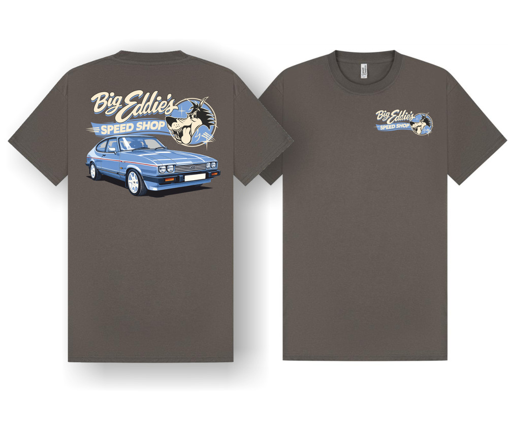 Blue MK3 Ford Capri Personalised T Shirt Add Your Registration Retro Classic