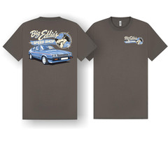 Blue MK3 Ford Capri Personalised T Shirt Add Your Registration Retro Classic