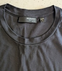 Murano Liquid Luxury Slim Fit Men’s T-Shirt in black Sz Lg Cotton Crew Neck