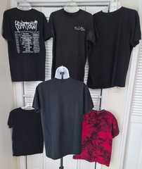 Skulls, Reaper, Skeleton, Terror, Scary T-shirts-Lot of 6 -Varied Sizes