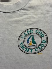 Vintage Stedman Super Hi Cru T Shirt Mens Small Gray Cape Cod Yacht Club Logo
