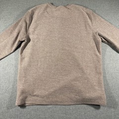 UNTUCKit Urey Henley Mens Large Tan Long Sleeve Heathered Knit Shirt 40983