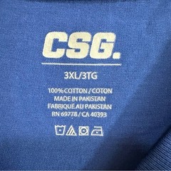 CSG Men’s Classic Basic Blue Short Sleeve T-Shirt 3XL