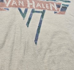 Van Halen 1979 World Tour t shirt Men’s Medium 100% Cotton Light Blemish Spots