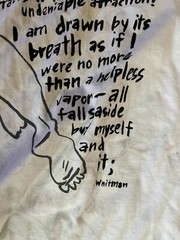 Walt Whitman Quote Female Form Shirt White Size L Rare Poet Poem