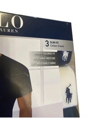 Polo Ralph Lauren Men’s Slim Fit W/ Wicking 3-Pack Crew Cotton Undershirts Small