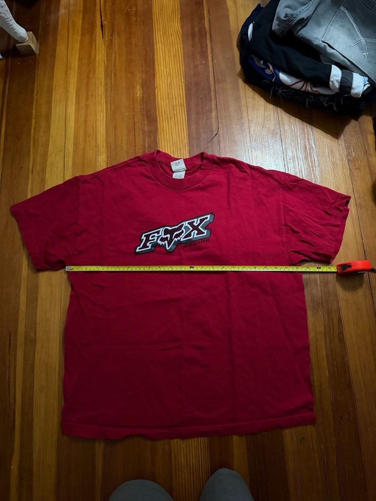 Vintage Y2K Fox Racing Red Graphic T-Shirt